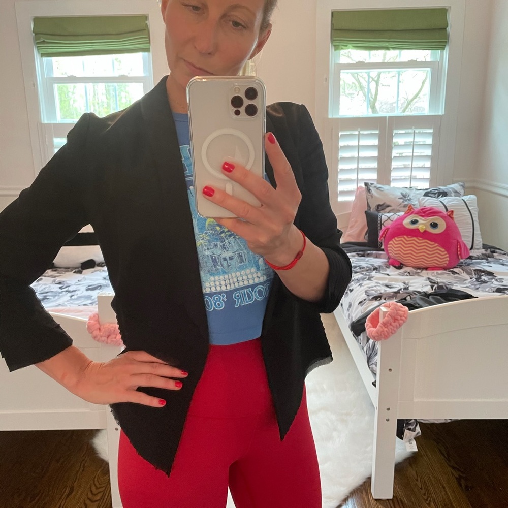 Anthropologie Fleur Wood black blazer 4P